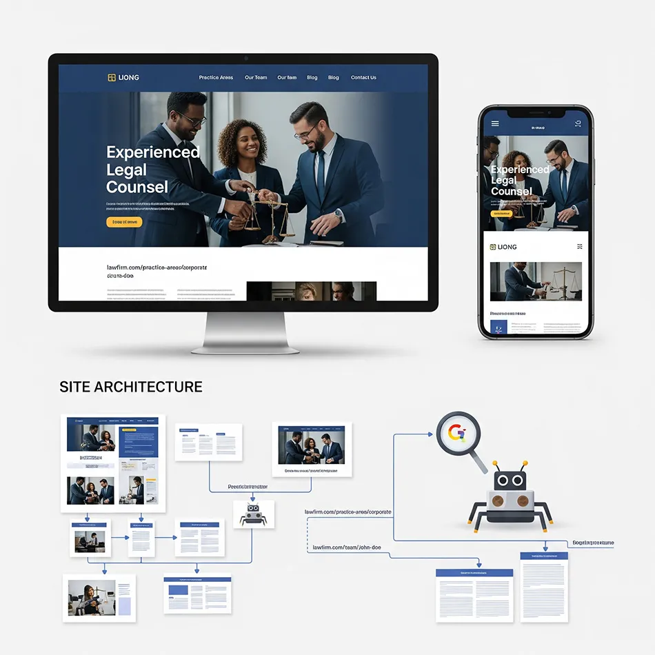 lawyer website site architecture