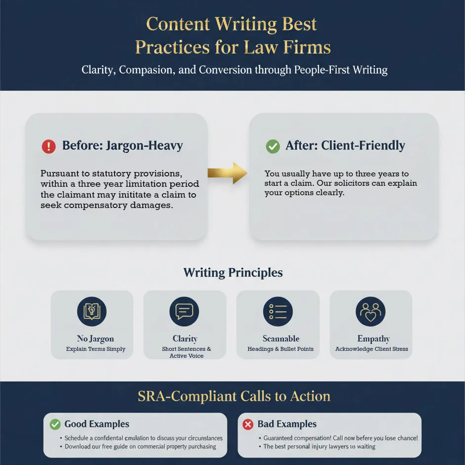 simple content guidelines for law firms